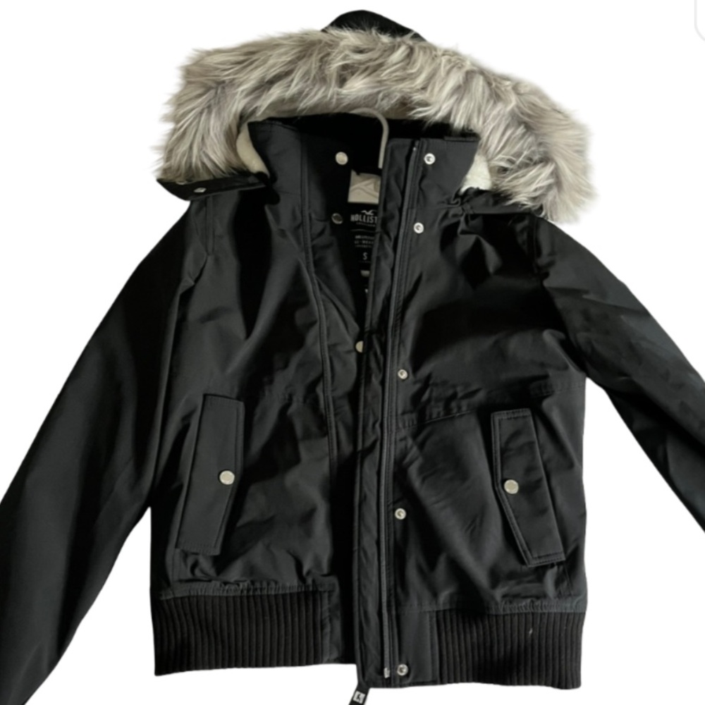 Hollister Puffer Jacket with Detachable Fur Hood